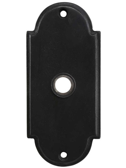 Solid-Bronze Door Buzzer Button with Arched Plate.